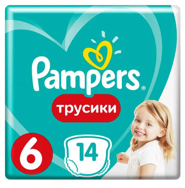 Подгузники-трусики Pampers Pants 6 (16+ кг), 14 шт