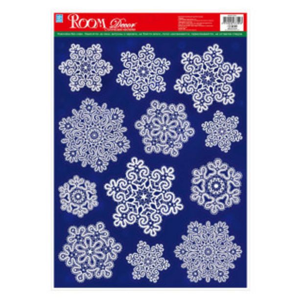 Наклейка Bestkom Кружевные снежинки 1703С WDX 29 х 41 см