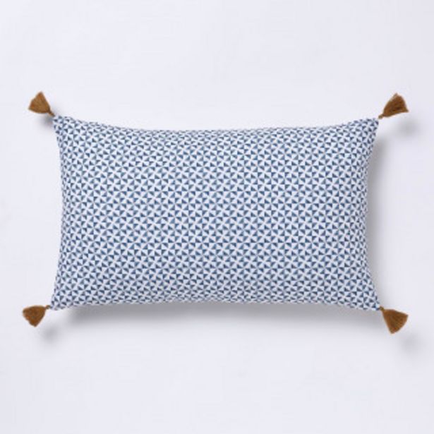 Подушка Colours Campton 50 х 30 см, синяя
