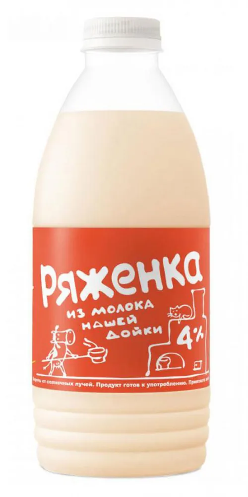 Ряженка из молока Нашей дойки 4%, 930 мл