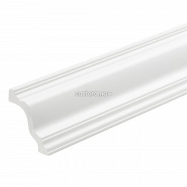 Плинтус потолочный инжекционный NMC Wallstyl WT10 2 м, белый