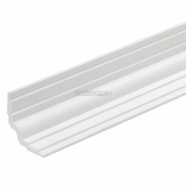 Плинтус потолочный инжекционный NMC Wallstyl WT25 2 м, белый